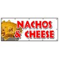 Signmission NACHOS & CHEESE BANNER SIGN snack melted mexican food tacos tex mex B-120 Nachos & Cheese